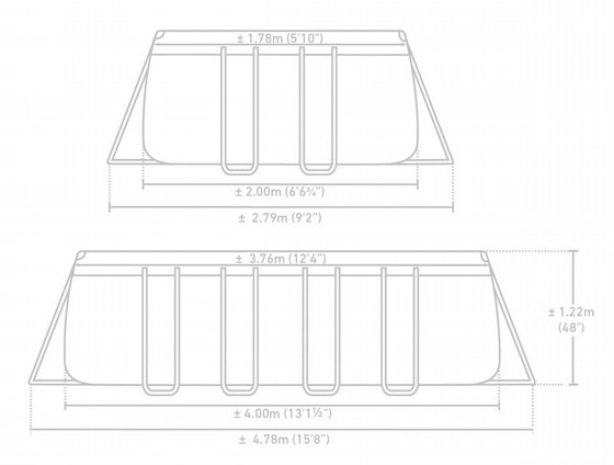 ����� ������ 400X200X122 PRISM �� ����� ����� INTEX PRISM 26790