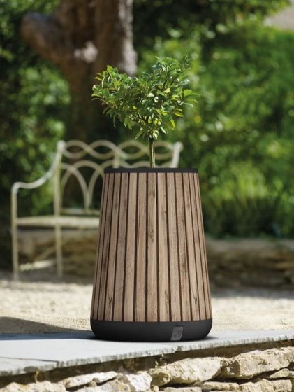 ���� ���� ����� Signature Conical Tall Planter � Pine Brown ���� Keter 