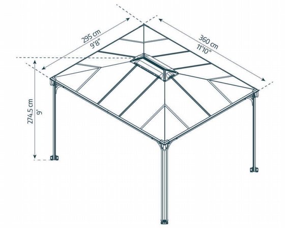 ����� Martinique �� ���� ����� | Gazebo Kit Martinique ���� Palram Canopia