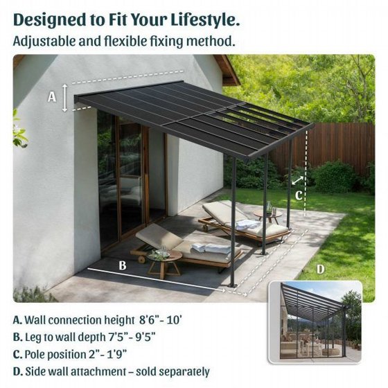 ������ Sierra Cabrio Patio Cover Kit � ���� / ���� ���� Palram Canopia