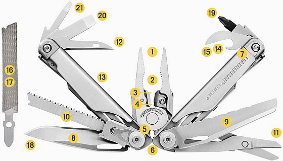 �������� ����� 21 ���� ���� Leatherman Surge� Multitool Black