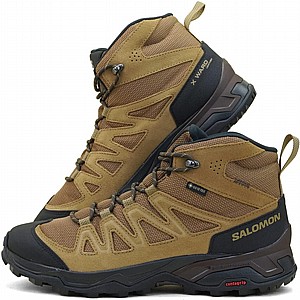 נעלי הרים טקטיות אטומות למים Salomon X WARD LEATHER MID GORE-TEX נעלי הרים טקטיות אטומות למים Salomon X WARD LEATHER MID GORE-TEX